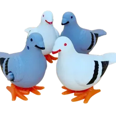 Clockwork Pigeon Simulation Animal Plush Jumping Style Children's Toys 1Pc - Rokomari